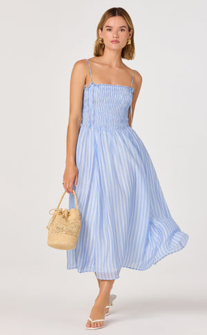 Lahela Dress | Blue Stripe