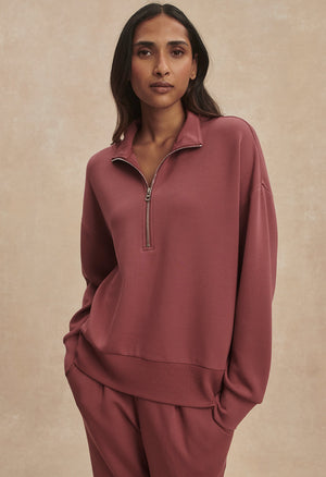 Mavis Mock Neck Sweat | Wild Rhubarb