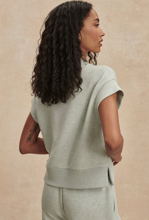 Gracee V Neck Tank | Mint Green Marl