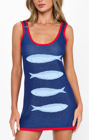 Next Stop Mini Dress | Sardines Knit