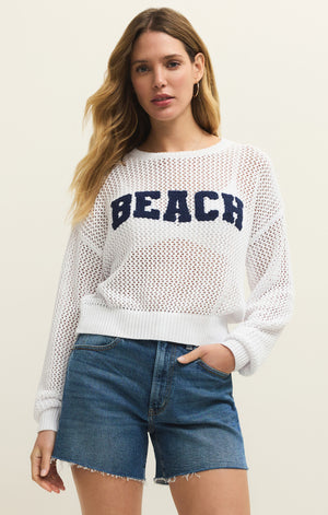 Open Beach Sweater | White