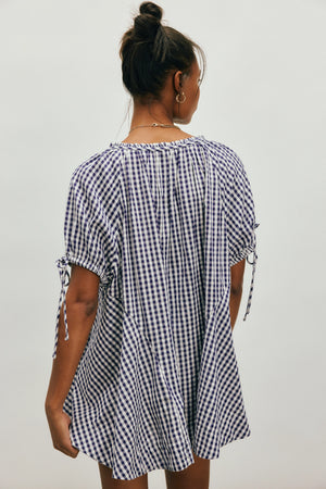 Farley Gingham Tunic | Navy Combo