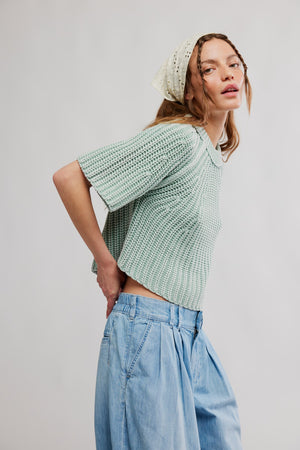 Amy Sweater Tee | Cameo Green