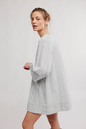 Goldie Baloon Sleeve | Indigo Combo
