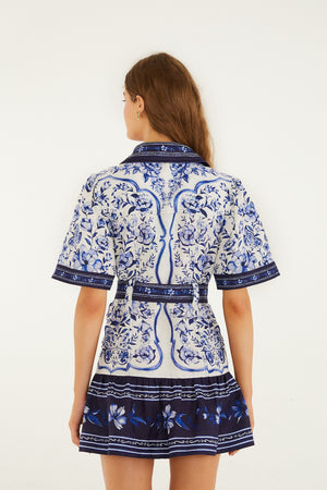 Porcelain Garden Mini Dress | Off-White
