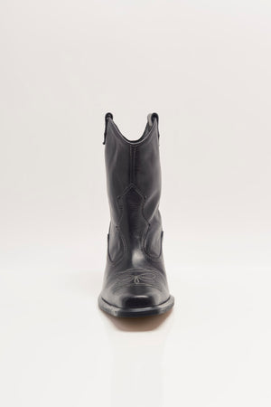 Wandering Western Boot | Black Leather