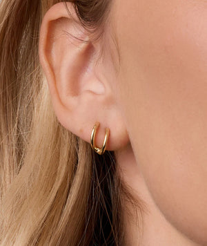 Taner Double Huggie | Gold