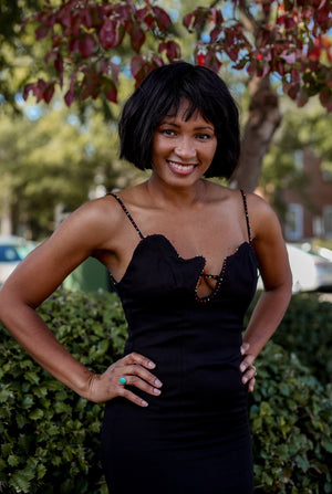 Black | Sleeveless Midi Dress