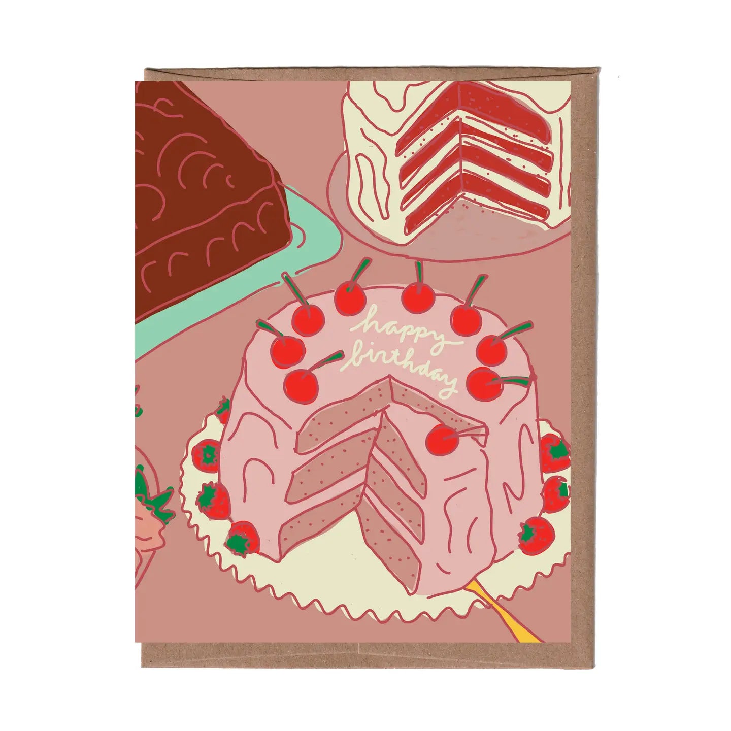 Scratch & Sniff Vintage Cake Birthday Greeting Card