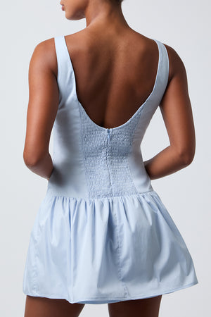 Rory Button Down Mini Dress | Light Blue
