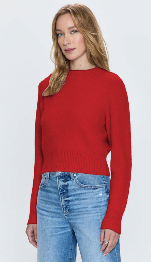 Sara Shrunken Crewneck | Rouge