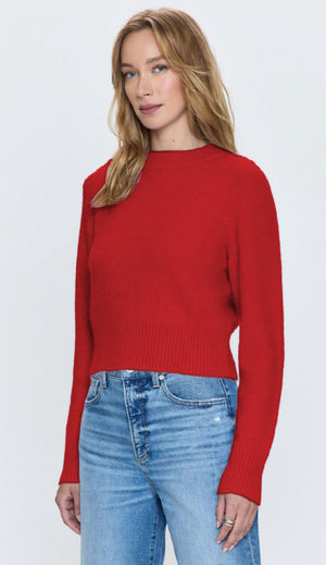 Sara Shrunken Crewneck | Rouge