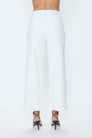 Kyra High Rise Bowed Ankle | Antique White
