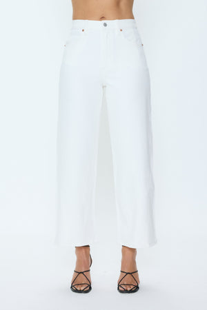 Kyra High Rise Bowed Ankle | Antique White