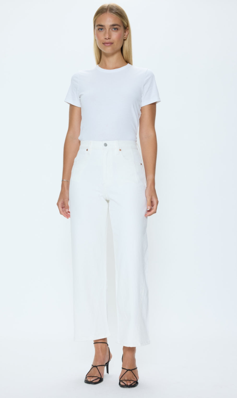 Kyra High Rise Bowed Ankle | Antique White