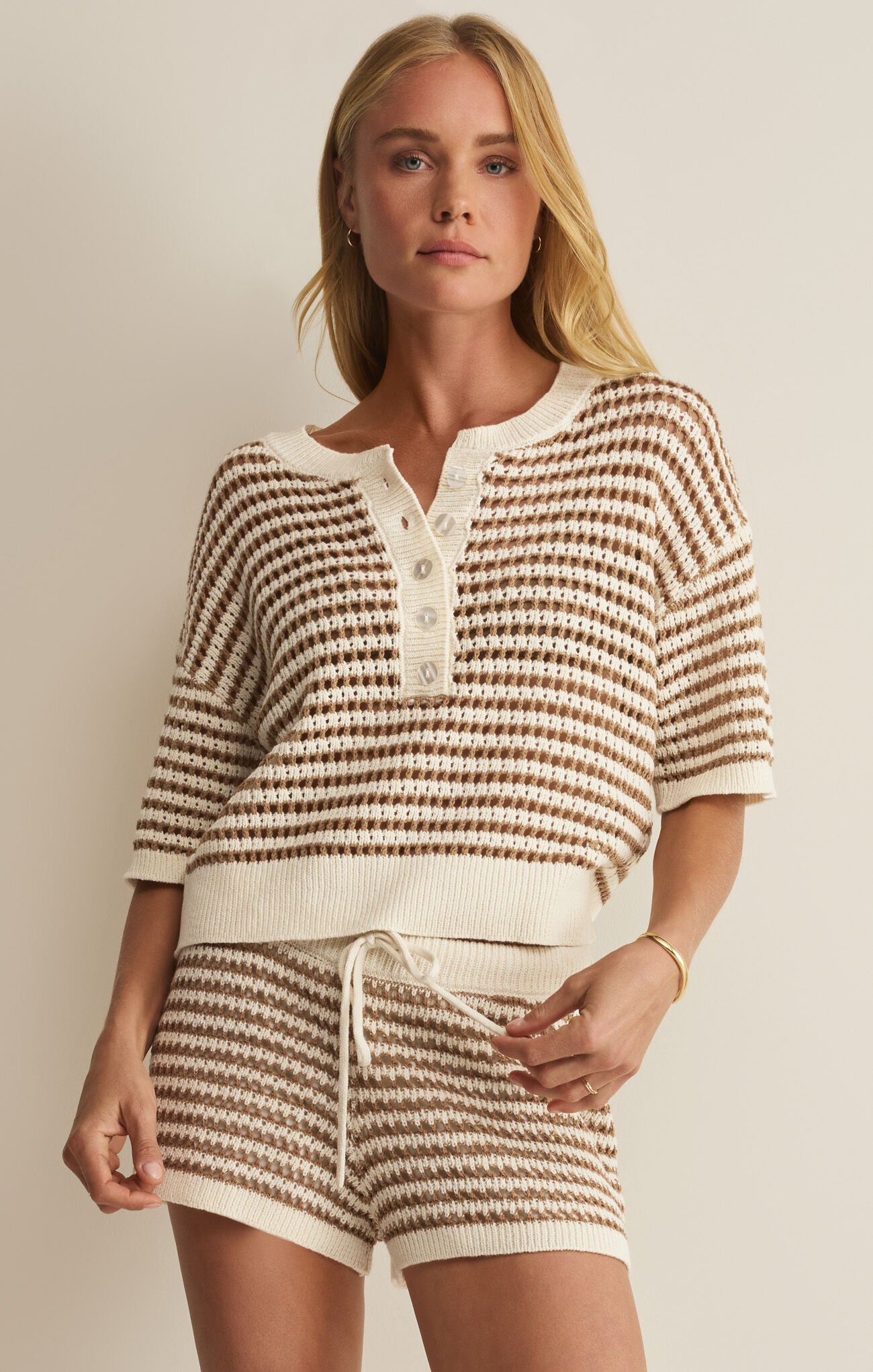 Kylo Striped Polo Sweater | Taro