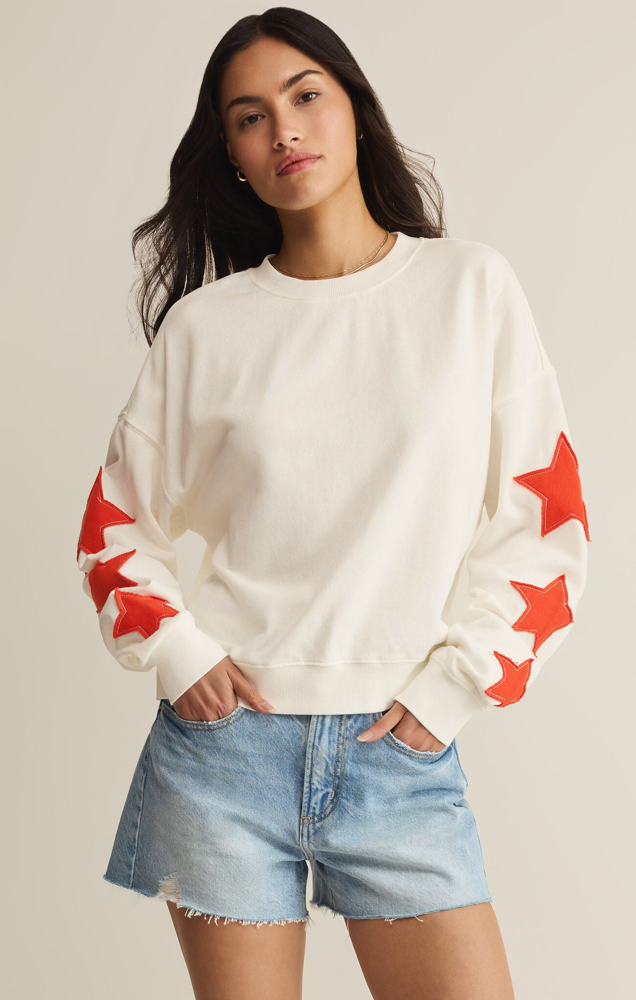 Stars First Date Sweatshirt | Sea Salt