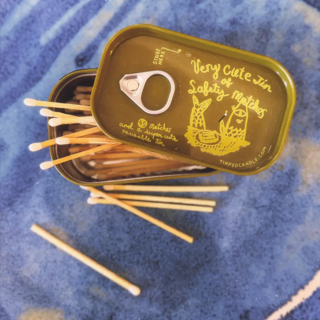 Very Cute Tin of Safety Matches | Green
