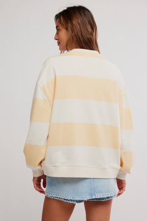Classic Stripe Crew Wide | Apricot Combo
