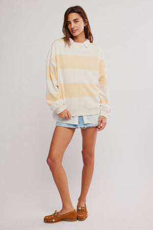 Classic Stripe Crew Wide | Apricot Combo