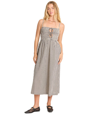 Beach Check Midi Dress | Black & White