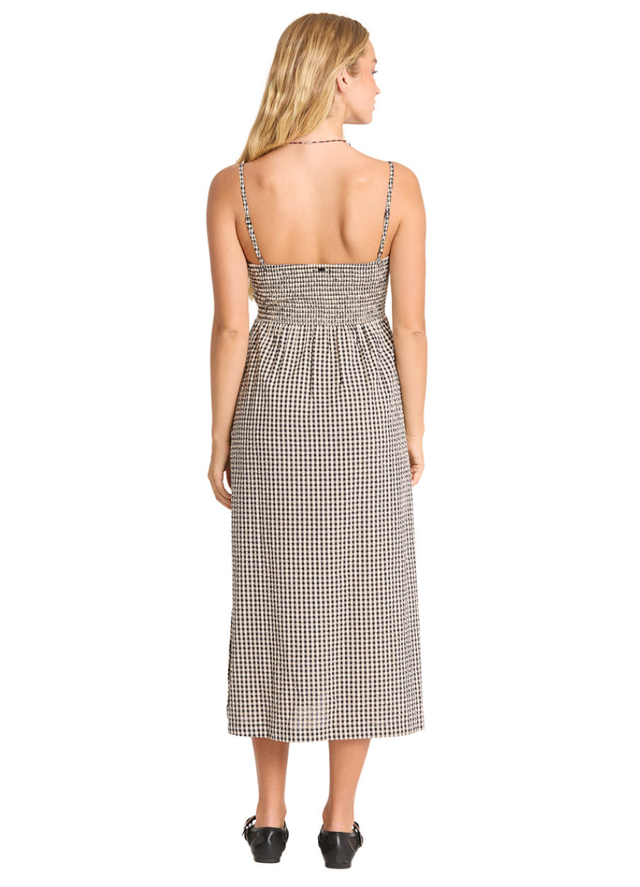 Beach Check Midi Dress | Black & White