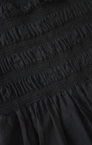 Cornelia Poplin Midi Dress | Black