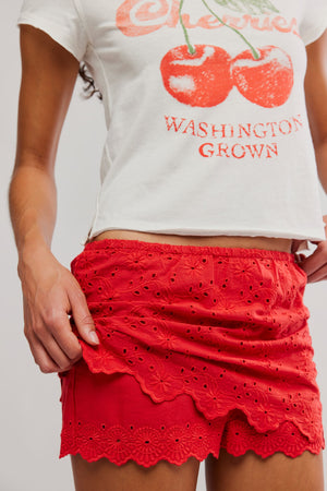 Eyes On You Skort | High Risk Red