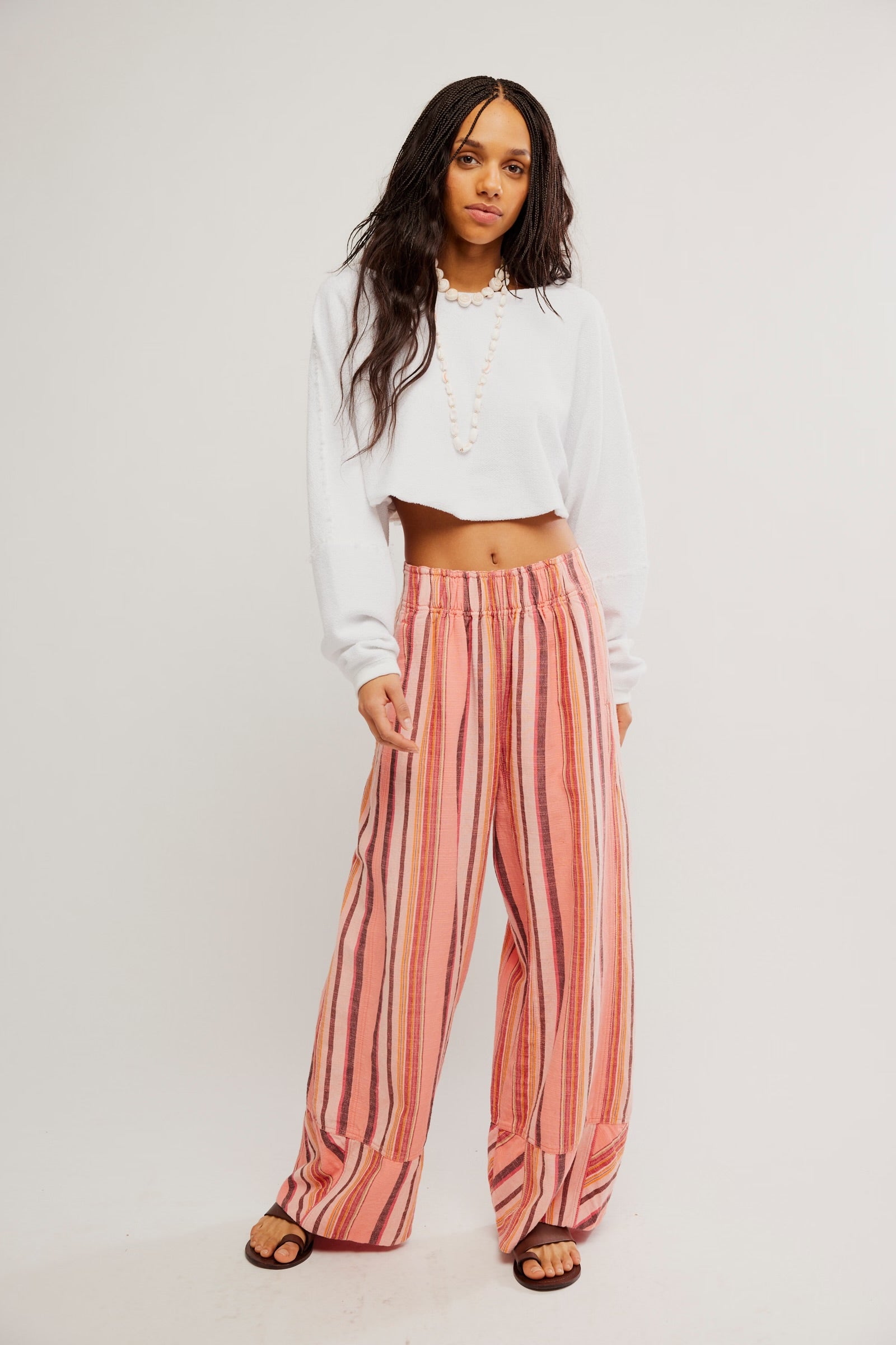 Days End Solar Linen Stripe | Soft Coral Combo