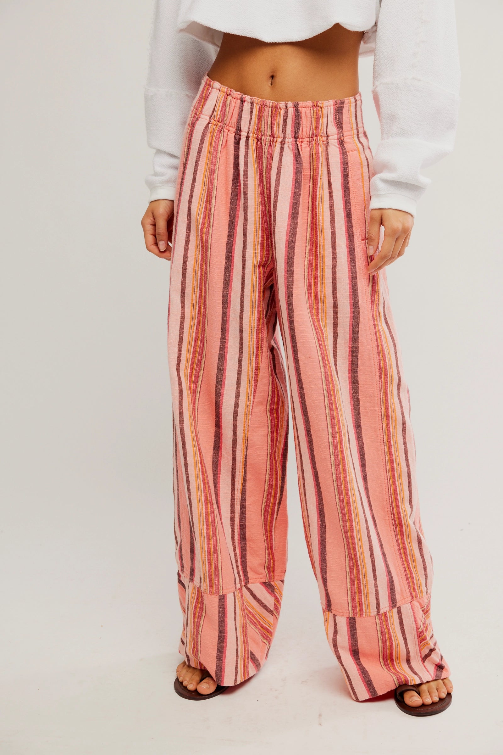 Days End Solar Linen Stripe | Soft Coral Combo
