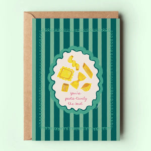 Pasta-Tively the Best Thank You Love Bffs Greeting Card
