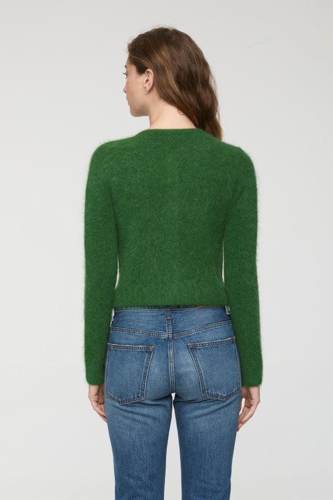 Yara Alpaca Blend Shrunken Cardigan | Vivid Moss