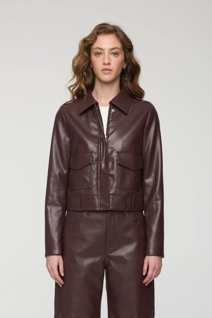 Bex Shrunken Jacket | Cabernet