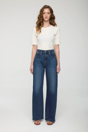 Kyra High Rise Bowed Wide Leg | Inkwell