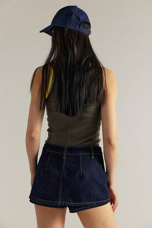 Galivanting Denim Skort | Rinse