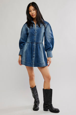 Marris Denim Mini | Washed Mid Blue