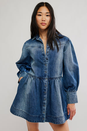 Marris Denim Mini | Washed Mid Blue