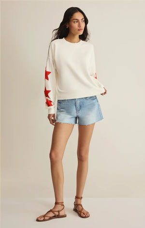 Stars First Date Sweatshirt | Sea Salt