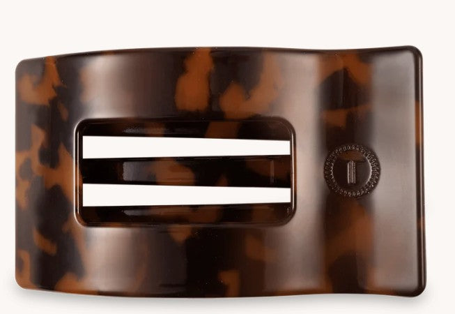 Tortoise Large Flat Rectangle Hair Clip