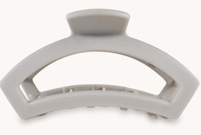 Open Silver Flames Large Claw Hair Clip