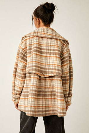 Highlands Wool Peacoat | Brown