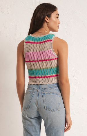 Sol Stripe Sweater Tank | Natural