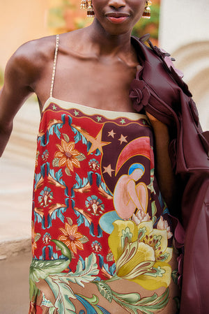 Lunar Boho Multicolor Maxi Sleeveless Dress
