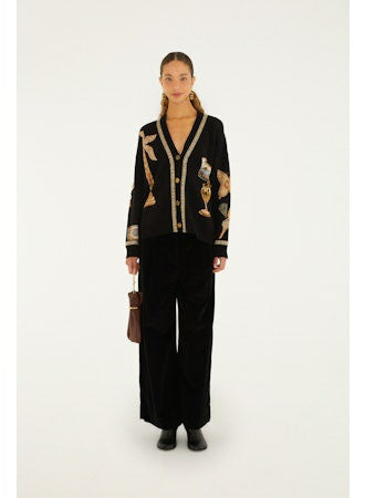 Vintage Souvenirs Black Knit Cardigan