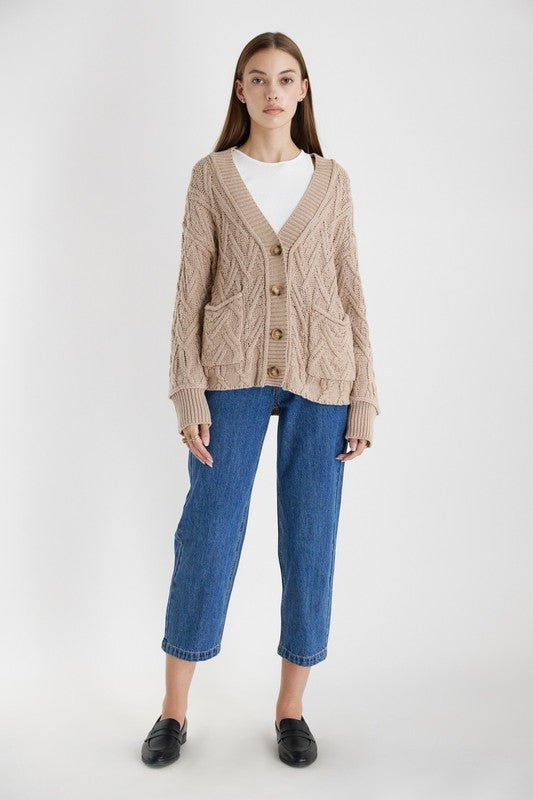 The Remi Cardigan | Taupe