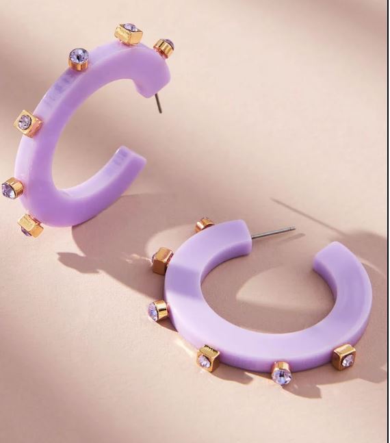 City Girl Jewel Hoop Violet