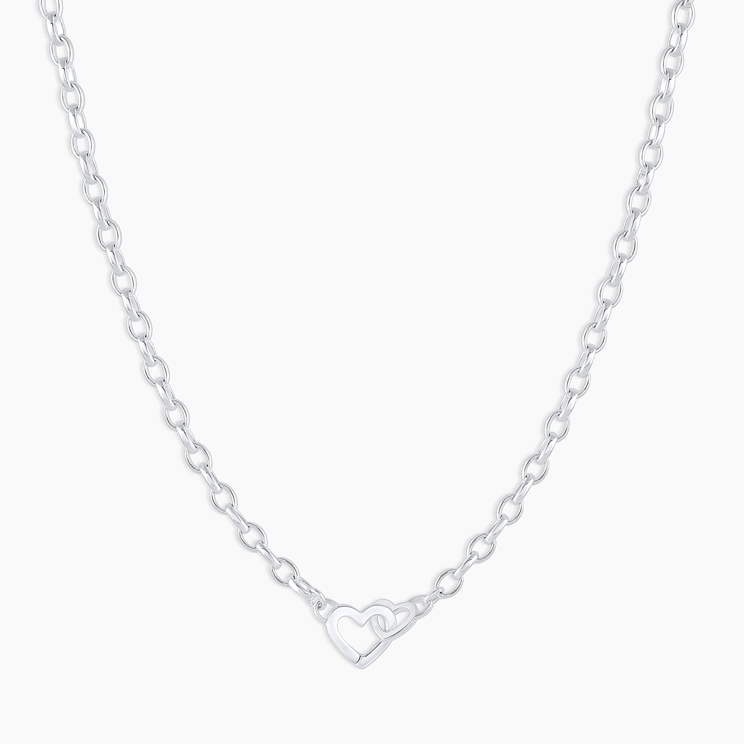 Parker Heart Mini Necklace | Silver