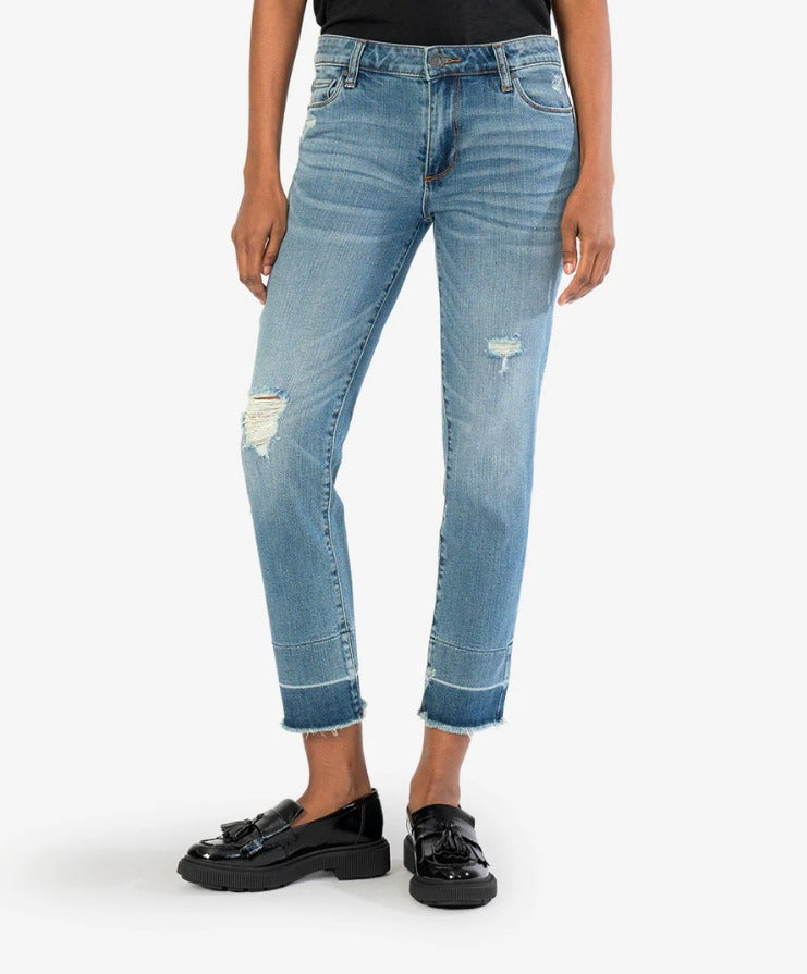 Kut From The Kloth Reese Jeans Ankle Straight Leg Vindicate w/ Med