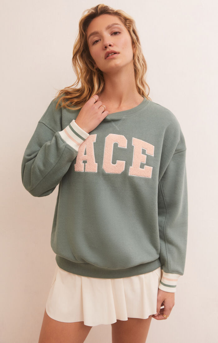 Baseline Ace Sweatshirt | Calypso Green